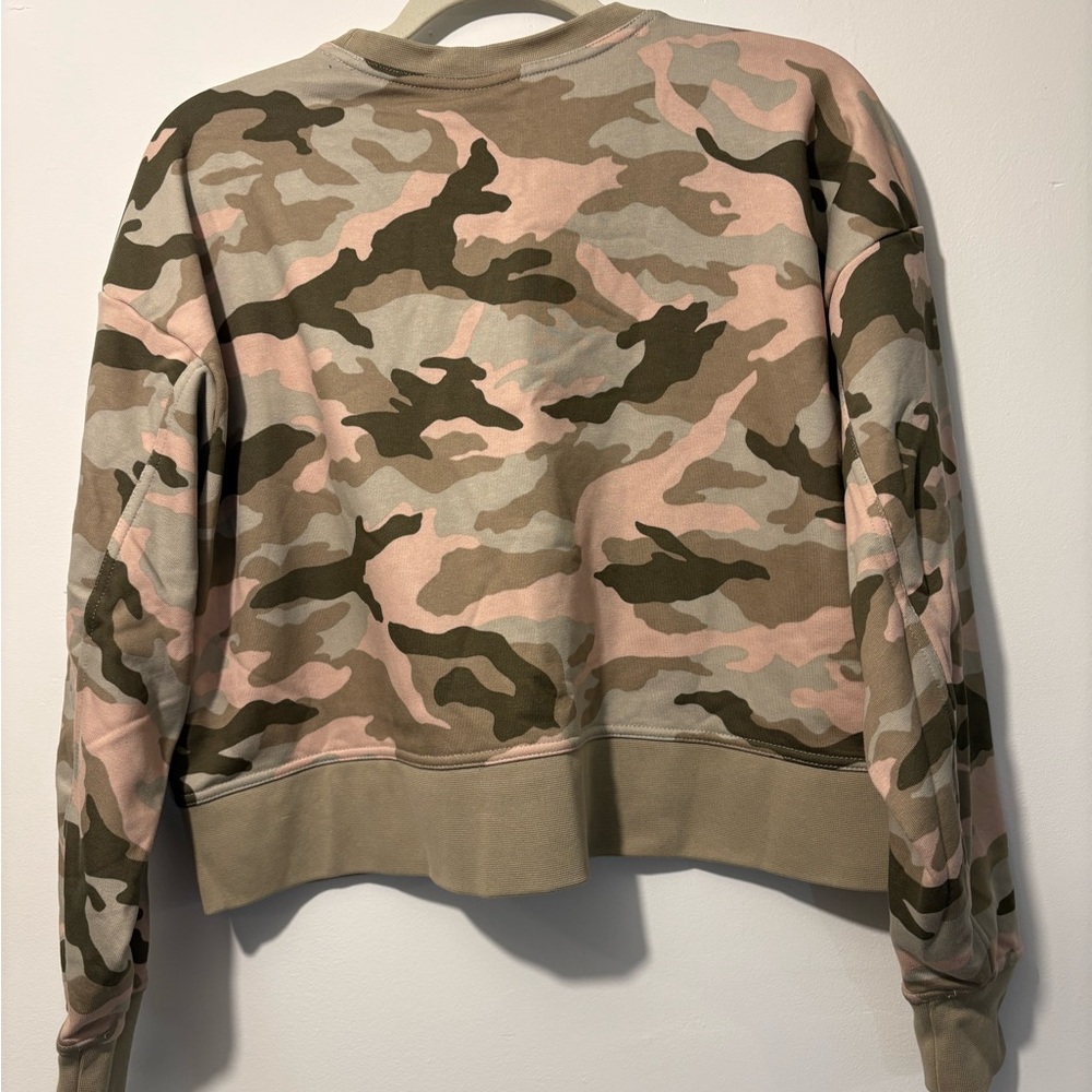 Nike Women's Camo Crew Neck Sweater - Pink and Green - Picture 4 of 6